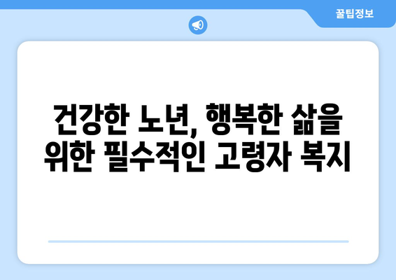 고령자 복지의 중요성과 정책 개선 필요성