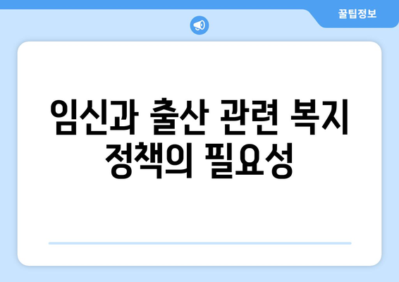 임신과 출산 관련 복지 정책의 필요성